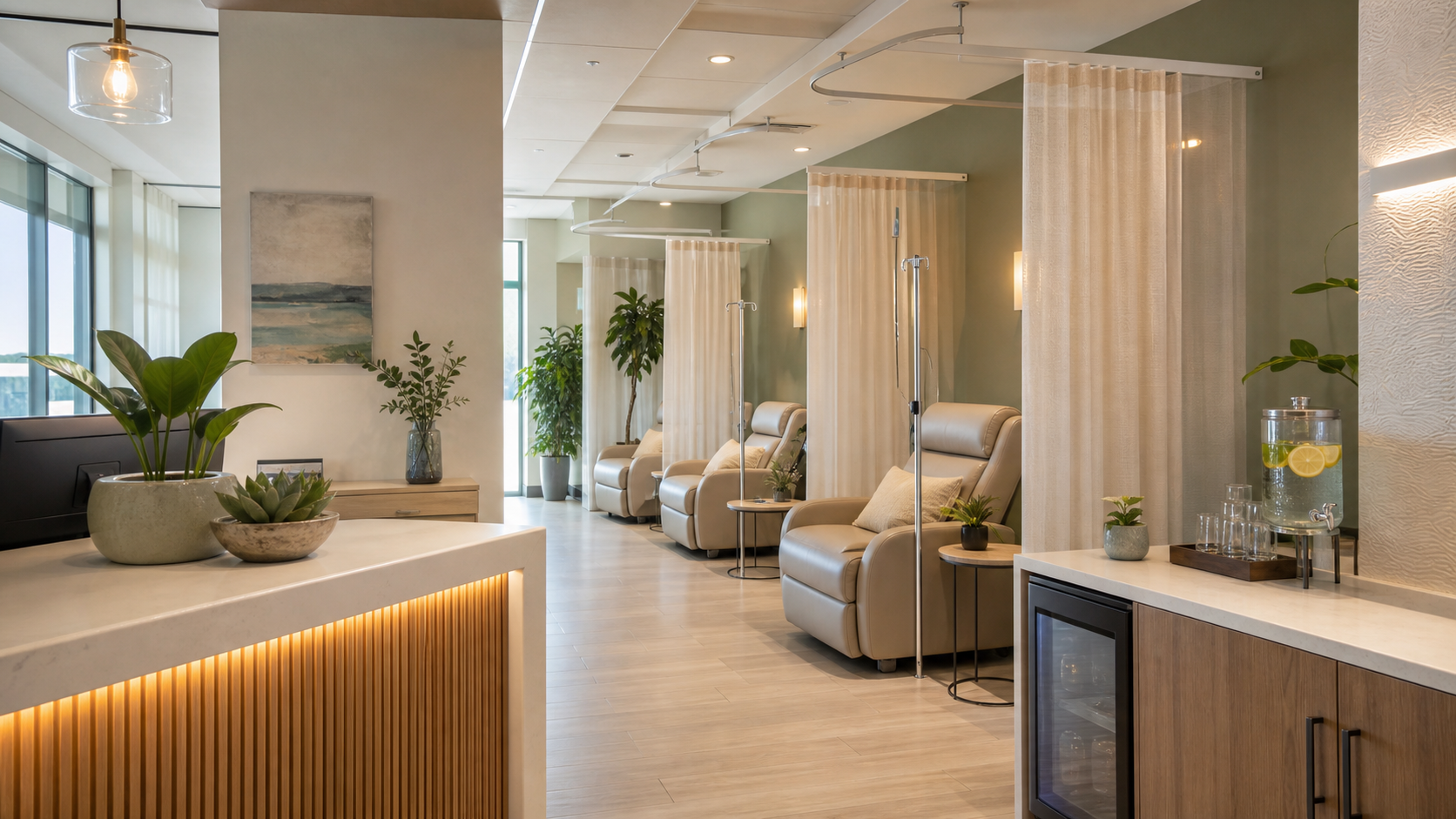 Quiet behavioral health care consultation space